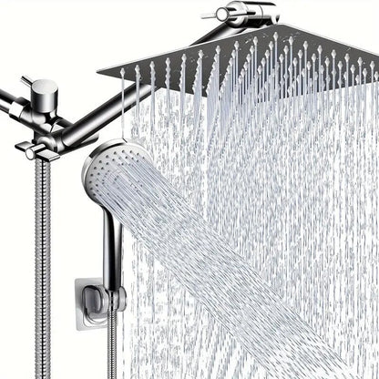 Skorter | 8-inch high pressure shower head with 11-inch adjustable extension arm