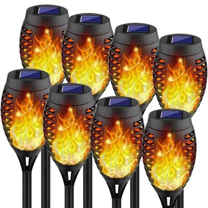 Skorter | 8-Pack: Solar Torch Light with Flickering Flame