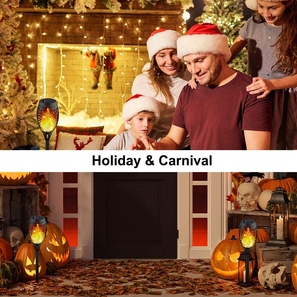 Skorter | 8-Pack: Solar Torch Light with Flickering Flame