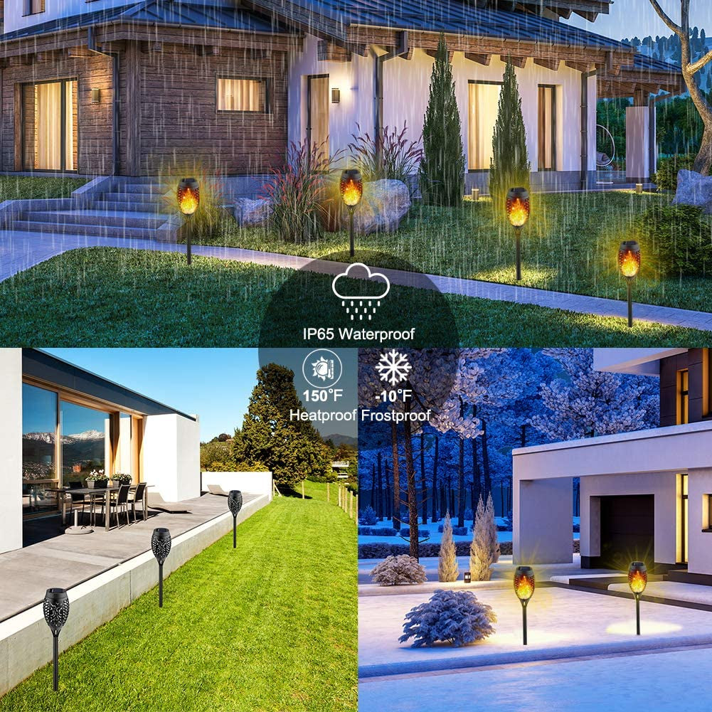 Skorter | 8-Pack: Solar Torch Light with Flickering Flame