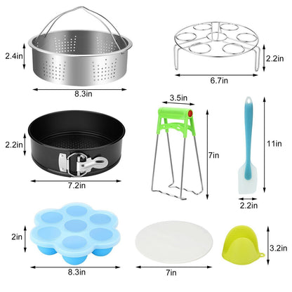 Skorter | 8-Pack: Steamer Basket Egg Steaming Rack Camping Cooking Set