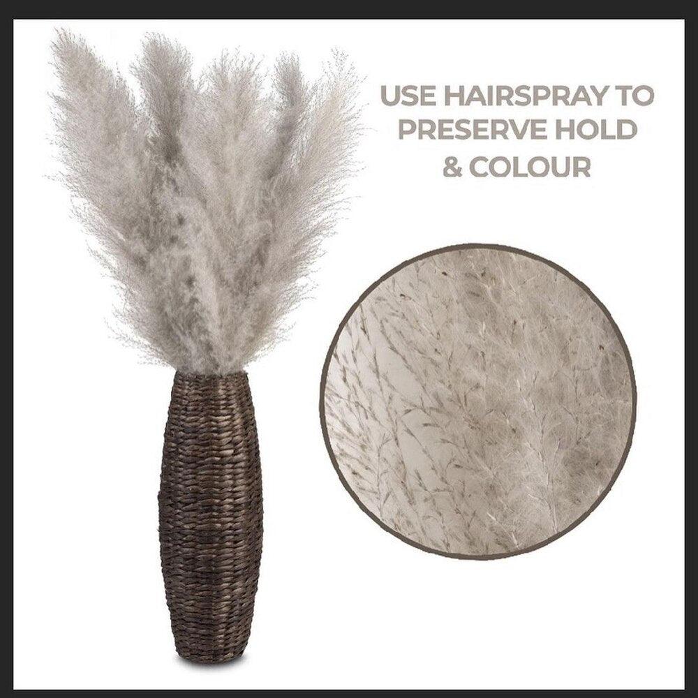 Skorter | 80 cm natural, real dried pampas grass bouquet (white / beige / gray) │ fluffy feather for modern boho home decor