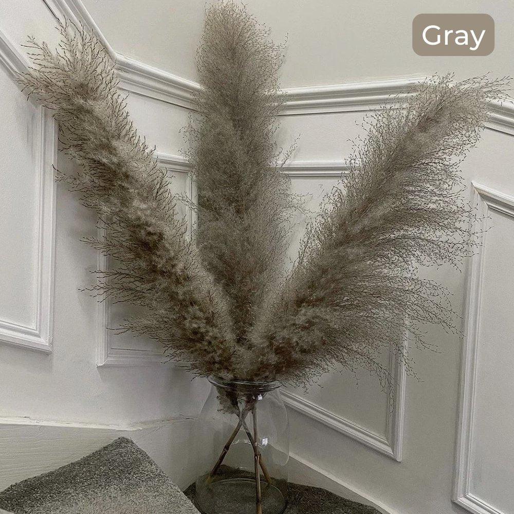 Skorter | 80 cm natural, real dried pampas grass bouquet (white / beige / gray) │ fluffy feather for modern boho home decor