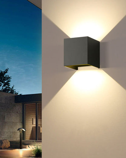 Skorter | LED Outdoor Up Down Wall Light | Waterproof Metal Fixture for Patio. Garden & Entryway Illumination