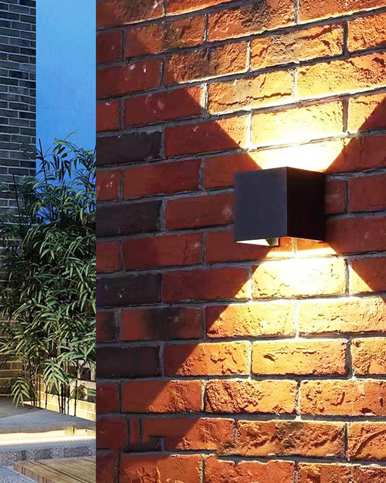 Skorter | LED Outdoor Up Down Wall Light | Waterproof Metal Fixture for Patio. Garden & Entryway Illumination