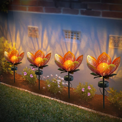 Skorter | Solar Garden Light Lotus Flower – Decorative LED Outdoor Lighting for Garden and Yard