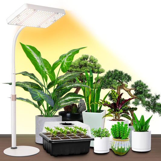 Skorter | Grocruiser Desk Growth Light For Indoor Plants 2000 Lumen, 25 Watt Table Growth Light UV-IR Full Spectrum Bonsai Plant Growth Lamp, 16&quot;-24&quot; Height Adjustable With On/Off Switch, Daisy Chain