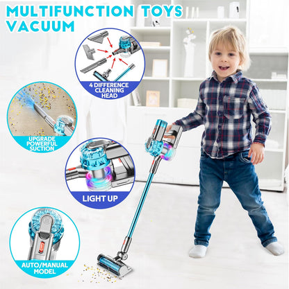 Skorter | 4-in-1 Kids Vacuum Cleaner | Real Working Toy Vacuum with Lights & Sounds