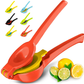 Skørter | Zulay Metal 2-in-1 Lemon Lime Squeezer - Hand Press Lemon Juicer - Maximum Utilization Manual Citrus Juice Press (Light Red and Yellow)
