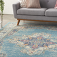 Skørter | Nourison Passion 4' x 6' Ivory Light Blue Rug, 3'9" x 5'9", 5 Feet