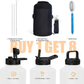 Skørter | 64 oz Insulated Water Bottle, Triple Half Gallon Vacuum Stainless Steel Sports Water Jug with 3 Lids & Brushes, BPA-free Reusable Triple Wall Thermo Cup Jug for Sports Outdoor Camping, Black