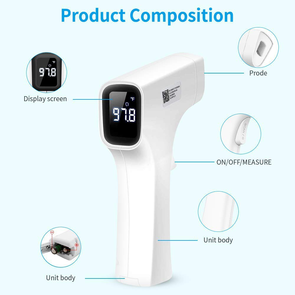 Skørter | BBLove Non-Contact Infrared Forehead Digital Thermometer for Adults, Babies, Kids, Teenagers