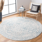 Skørter | Safavieh Tulum Collection TUL264B Moroccan Boho Worn Non-Shedding Dining Room Entry Foyer Living Room Bedroom Area Rug, 5' x 5' Round, Ivory / Turquoise