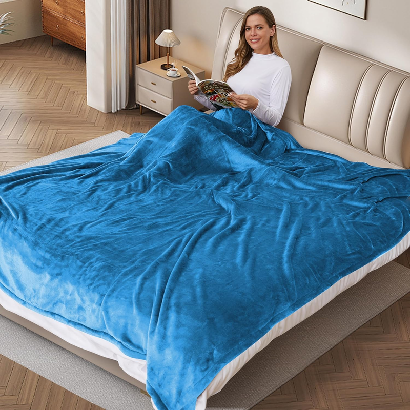 Skørter | Heated electric throw blanket, cozy flannel warming blanket with 4 heat levels