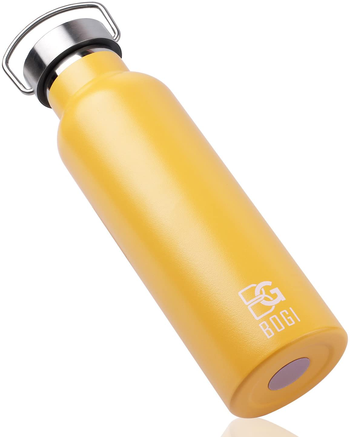 Skorter | BOGI 20oz Double-walled vacuum insulated stainless steel water bottle - Scratch resistant & eco-friendly for outdoor sports yoga camping + straw flip-cap, 2 straws & cleaning brush