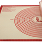 Skørter | Non-slip silicone baking mat extra large with dimensions 36''By 24'' for silicone baking mat, countertop, dough rolling mat, oven lining, fondant/pastry dough mat (Red)