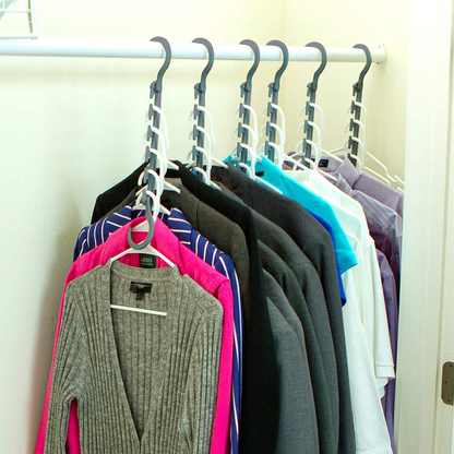 Skorter | Wonder Hanger Max New and Improved, Pack of 24 – Triples Clothes Space for Simple, Effortless, Wrinkle-Free Clothes, Comes Fully Assembled, Gray