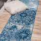 Skørter | Unique Loom Sofia Collection Area Traditional Vintage Rug, French Inspired Perfect for All Home Decor, 2' 0 x 13' 0 Runner, Blue/Ivory