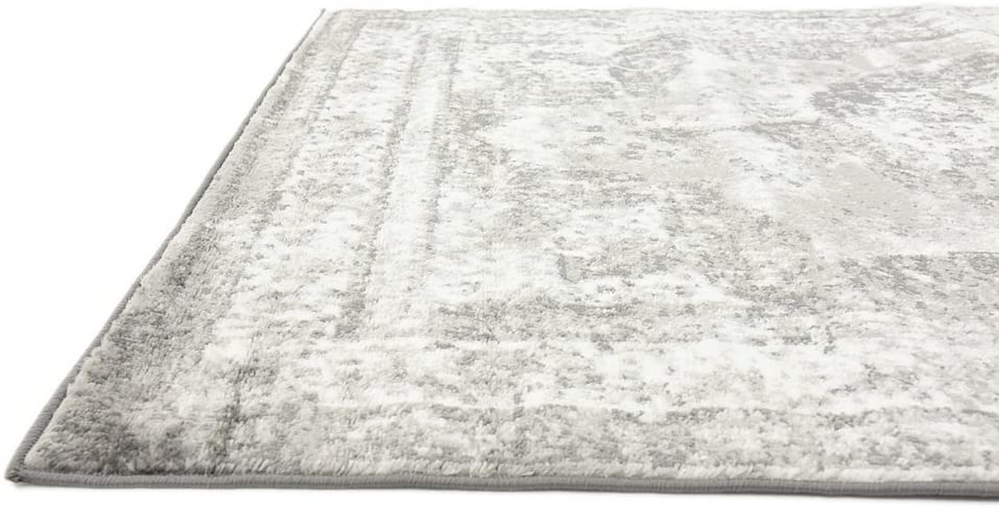 Skørter | Unique Loom Sofia Collection Area Traditional Vintage Rug, French Inspired Perfect for All Home Decor, 2' 0 x 9' 10 Runner, Black/Gray