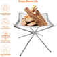 Skørter | Hoedia Portable Fire Pit Outdoor 16.5 Inch Camping Fire Pit Foldable, Steel Mesh Fire Pits for Camping, Outdoor, Patio, Backyard and Garden (Silver)