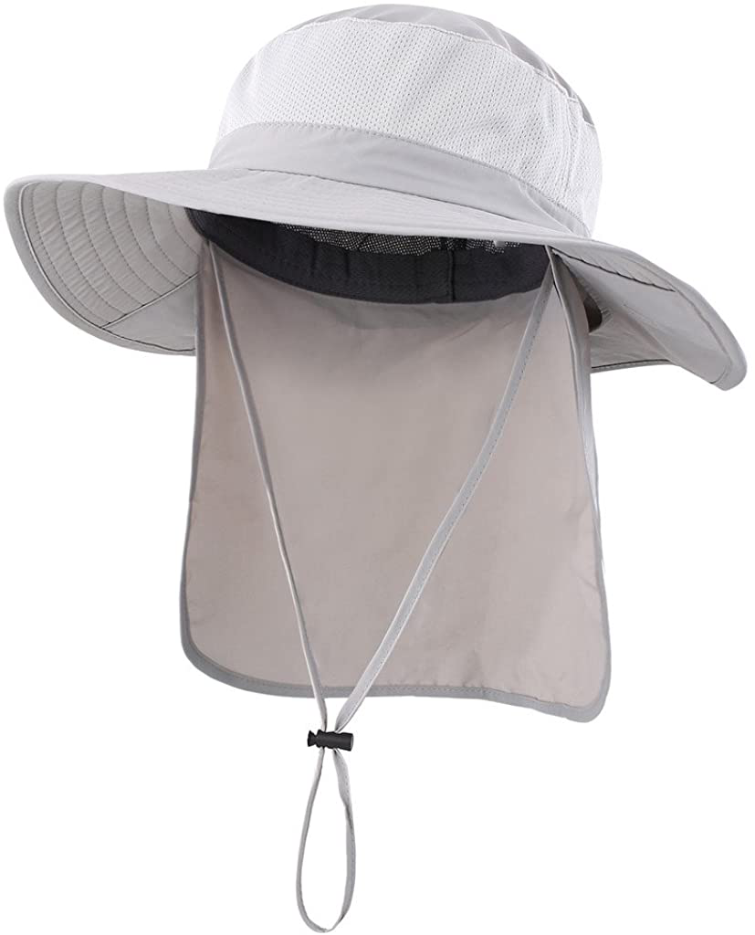 Skorter | Outdoor Upf50+ Mesh Sun Hat Wide Brim Fishing Hat With Neck Flap