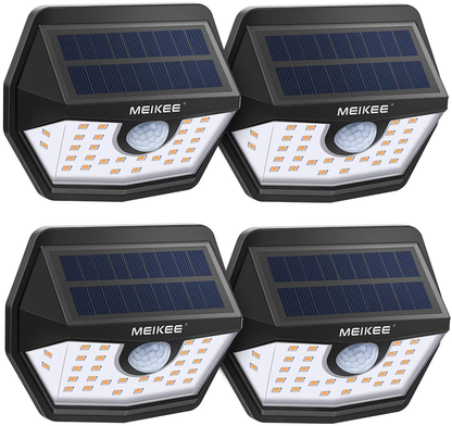 Skørter | 4 Pack Outdoor Waterproof IP65 Solar Lights with 120° Wide Angle