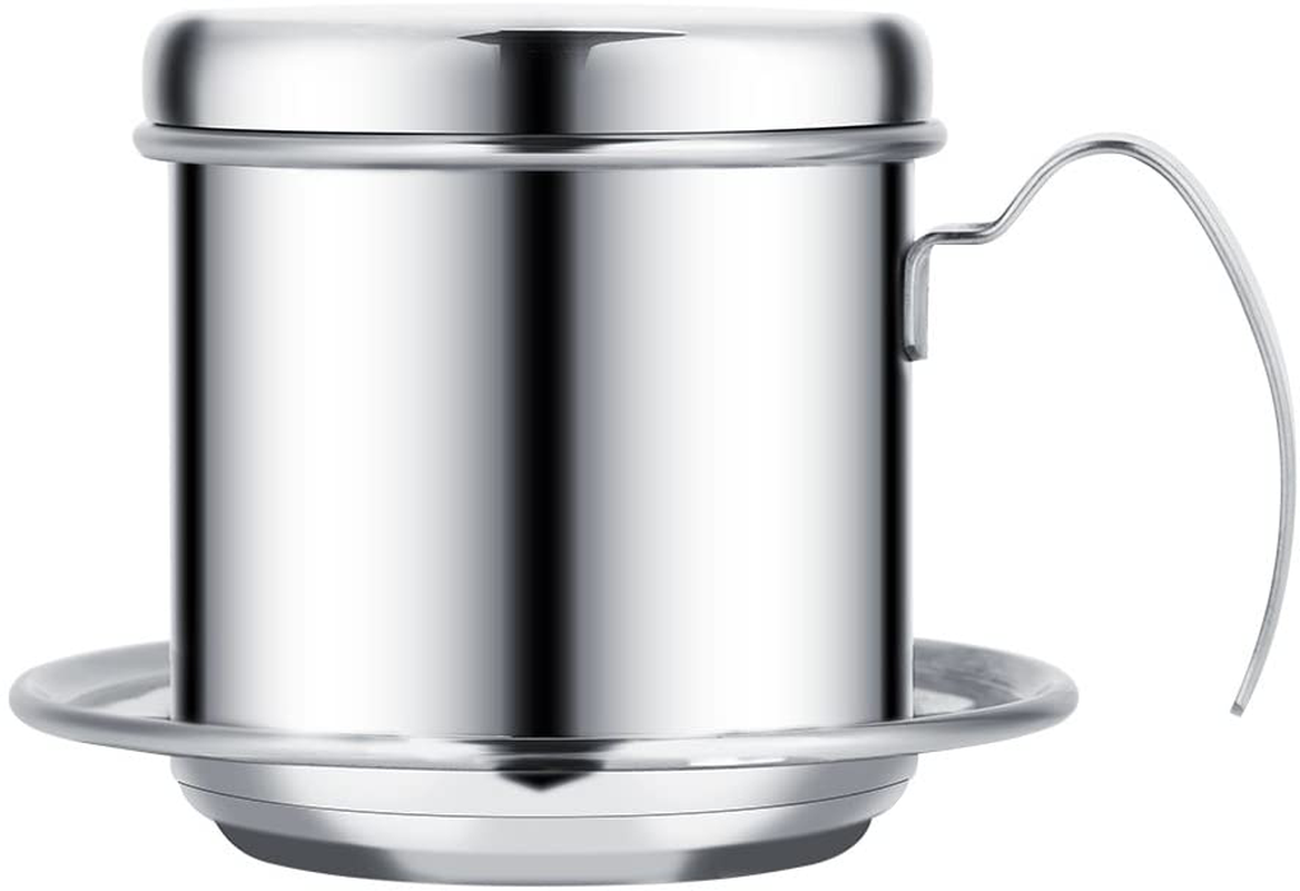 Skørter | Stainless Steel Drip Coffee Filter Holder Vietnamese Style Drip Coffee Pot Infuser Ideal for On the Go/Home (Gold)