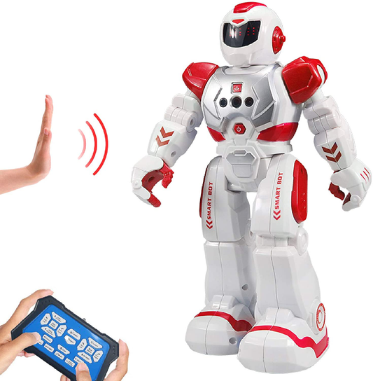 Skorter | Remote Controlled Robot For Kids, Sikaye Intelligent Programmable Robot With Infrared Controller Toy, Dancing, Singing, Moonwalking and LED Eyes, Gesture Sensor Robot Set For Kids' Entertainment (Red)