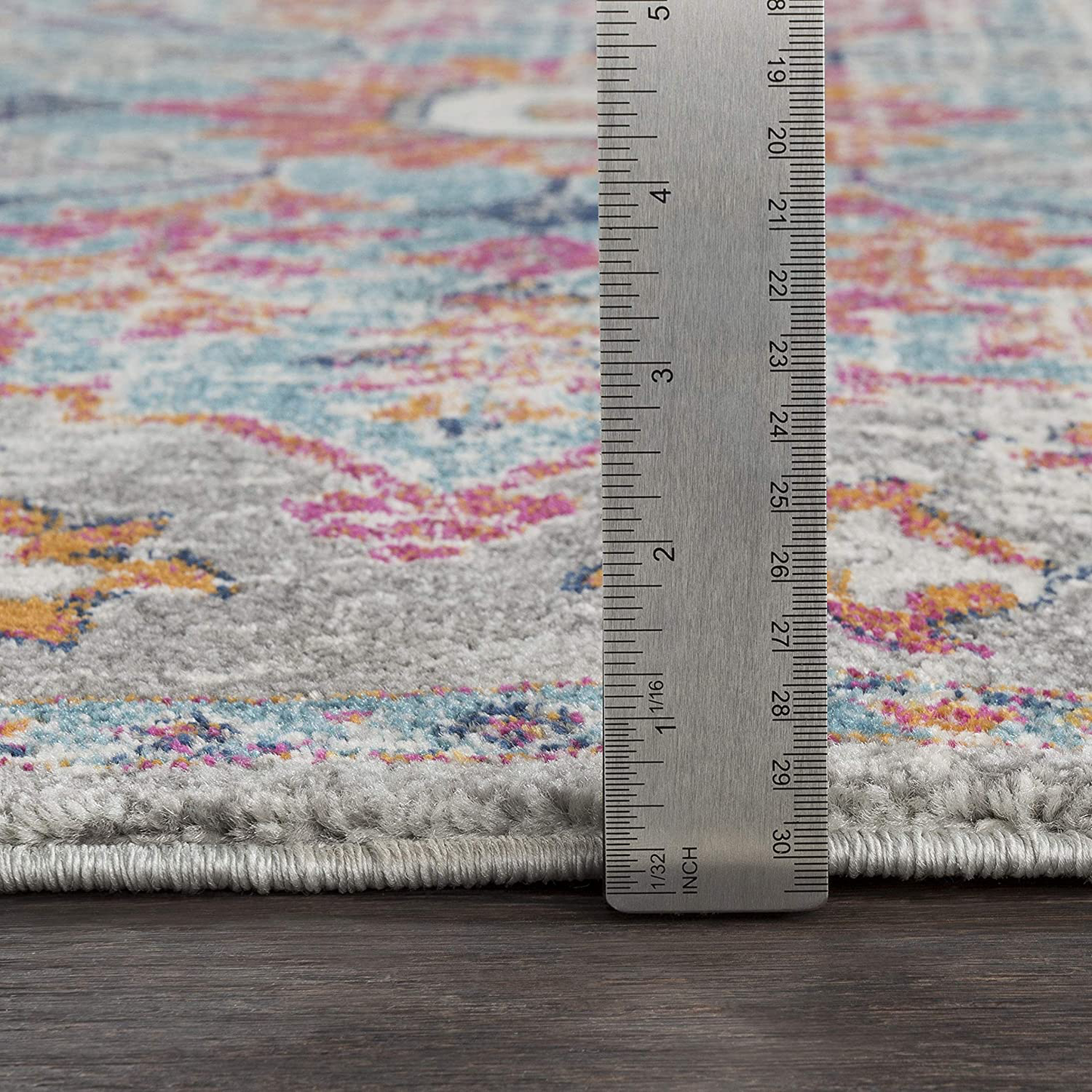 Skørter | Artistic Weavers Odelia Vintage Bohemian Area Rug, 4' x 6' Oval, Orange/Navy Blue