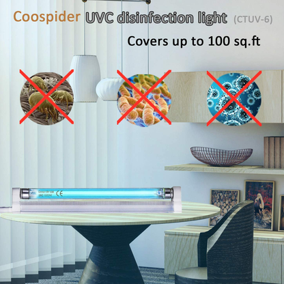 Skorter | U/V/C Light Lamp 185nm with 253.7nm Bulb 5ft Cord and Plug 110V (6W Ozone Lamp)