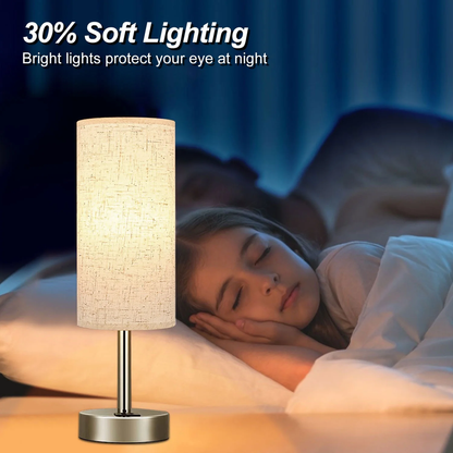 Skørter | 3 Ways Dimmable Touch Lamp, USB C&A Fast Charging Ports