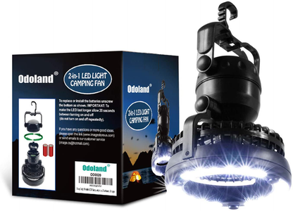 Skørter | Odoland Portable LED Camping Lamp with Ceiling Fan - Hurricane Emergency Survival Kit