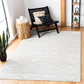 Skørter | Safavieh Tulum Collection TUL272F Moroccan Boho Tribal Non-Shedding Living Room Bedroom Accent Area Rug, 4' x 6', Light Gray / Ivory
