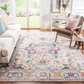 Skørter | Safavieh Madison Collection MAD603R Oriental Snowflake Medallion Worn Non-Slip Spot Resistant Living Room Bedroom Area Rug, 4' x 4' Square, Fuchsia / Ivory