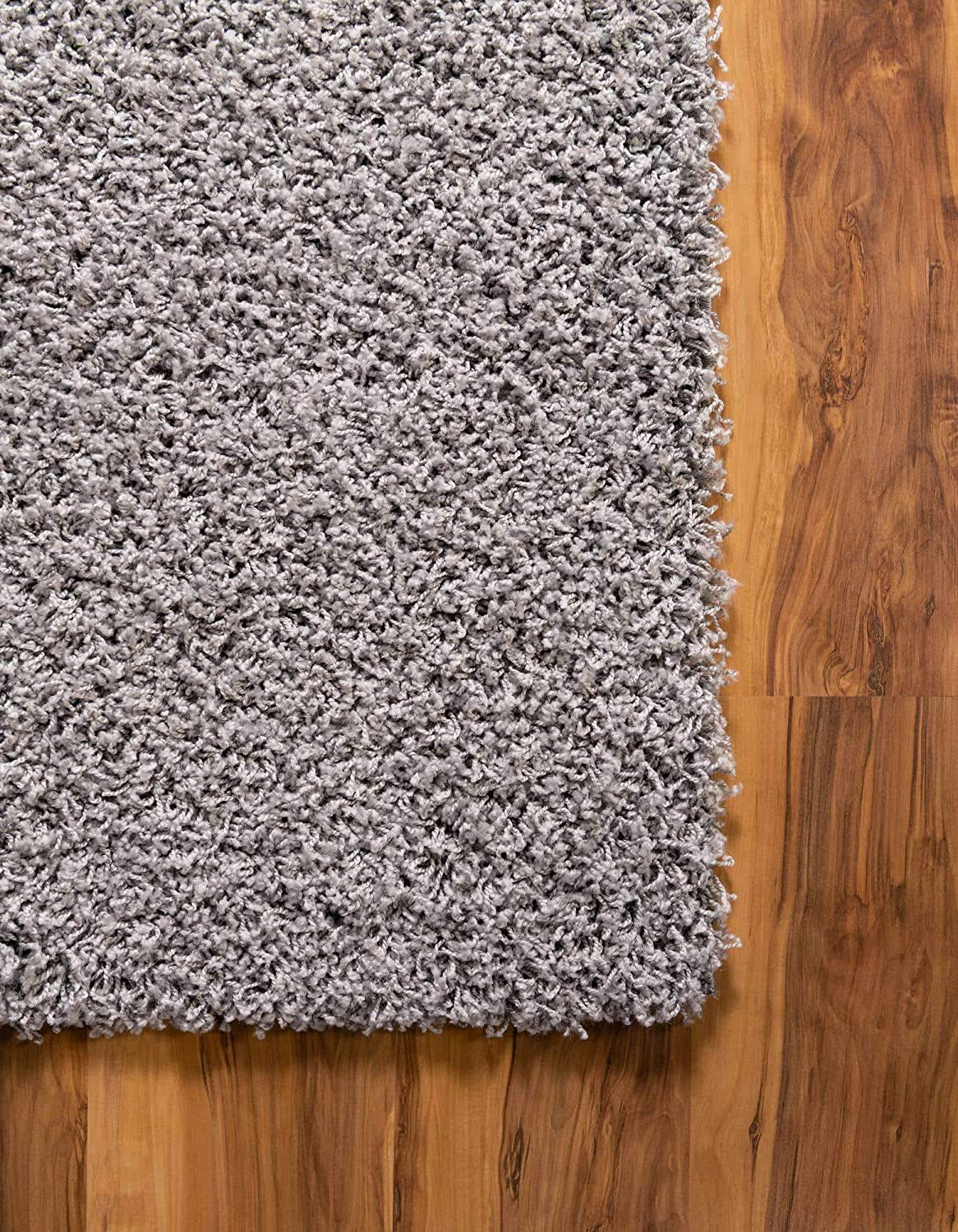 Skørter | Unique Loom Solo Solid Shag Collection Area Modern Plush Rug Lush & Soft, 3' 3" x 5' 3", Jet Black