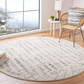 Skørter | Safavieh Tulum Collection TUL267A Moroccan Boho Distressed Non-Shedding Dining Room Entry Foyer Living Room Bedroom Area Rug, 5' x 5' Round, Ivory / Gray