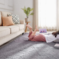 Skørter | PAGISOFE Ultra Soft Fluffy Shag Area Rugs for Bedroom, Fluffy Silver Rugs for Children's Room, Girls' Room, Baby Room, Kids' Room Decor, Floor Fuzzy Rugs for Living Room, 4x5.3 Feet, Light Gray Rug