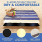 Skørter | Extra Large Picnic Blanket Double Layer for Outdoor Waterproof Practical Food Tote Our Summer Blue and White Striped for the Beach, Camping on Grass