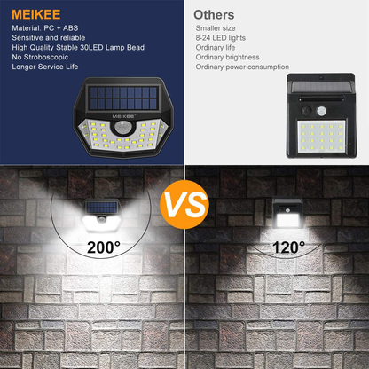 Skørter | 4 Pack Outdoor Waterproof IP65 Solar Lights with 120° Wide Angle