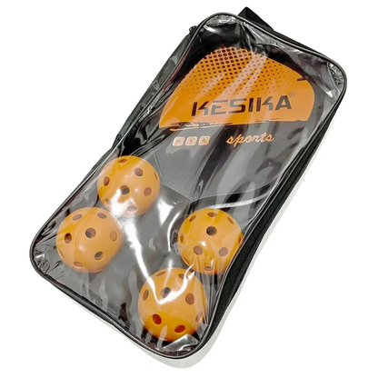 Skorter | 6 Piece Pickleball Paddle Set with 4 Pickleball Balls and Carrying Case
