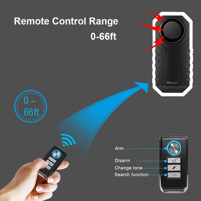 Skørter | Wireless Vibrating Motion Sensor 113dB Bike Alarm with Remote Control