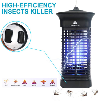 Skørter | Homesuit Bug Zapper 15W for Outdoor and Indoor, High Power 4000V Electric Mosquito Trap, Waterproof Insect Fly Catcher Outdoor, Electric Light Bulb Lamp for Home Backyard Terrace