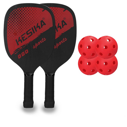 Skorter | 6 Piece Pickleball Paddle Set with 4 Pickleball Balls and Carrying Case