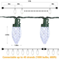 Skørter | Brizled C9 Christmas Tree Lights Cold White, 16ft Faceted 25 LED Christmas Tree Lights String Connector Outdoor Christmas Decorative Light Strand, 120V UL Approved for Christmas Tree, Garden, Holiday, Yard, Party