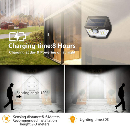 Skørter | 4 Pack Outdoor Waterproof IP65 Solar Lights with 120° Wide Angle