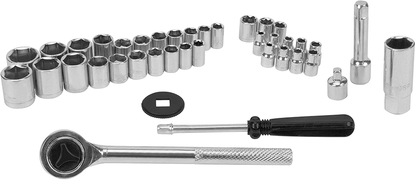 Skørter | 40-piece SAE and metric jack set, 1/4" & 3/8" drive