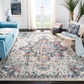 Skørter | Safavieh Madison Collection MAD473D Boho Chic Medallion Distressed Non-Shedding Stain Resistant Living Room Bedroom Area Rug, 2' x 8', Ivory / Light Blue