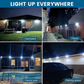Skørter | 6-Pack Solar Motion Sensor Outdoor Light, Waterproof Wireless Security Lighting