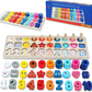 Skørter | QZMTOY Counting Shape Stacker Wooden Counting Sorting Stack Tower with Wooden Colorful Number Shape Mathematical Blocks for Kids Kindergarten Educational Toys