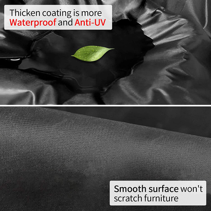 Skorter | Essort Outdoor Furniture Protection Waterproof Patio Table Cover, 4-6 Seats Heavy Duty Windproof Square Garden Table Sofa Cover, UV-Resistant (83.5''X48.4''X29'')